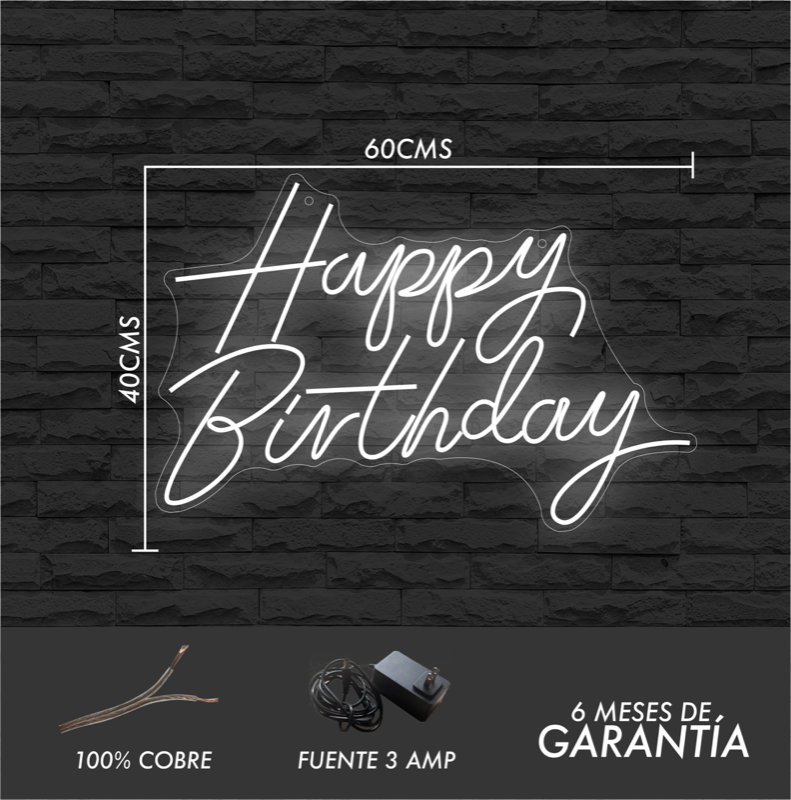 Happy Birthday REF 11 - medidas
